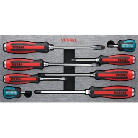 Vessel VST-9308EVA Mega Tang Thru Screwdriver - 8 Piece